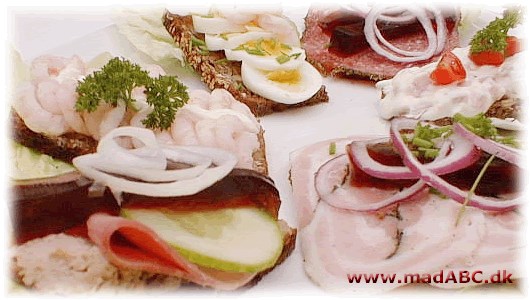 Danish open faced sandwiches and fast food