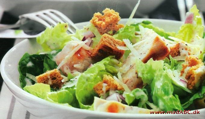 Cæsar-salat med kylling