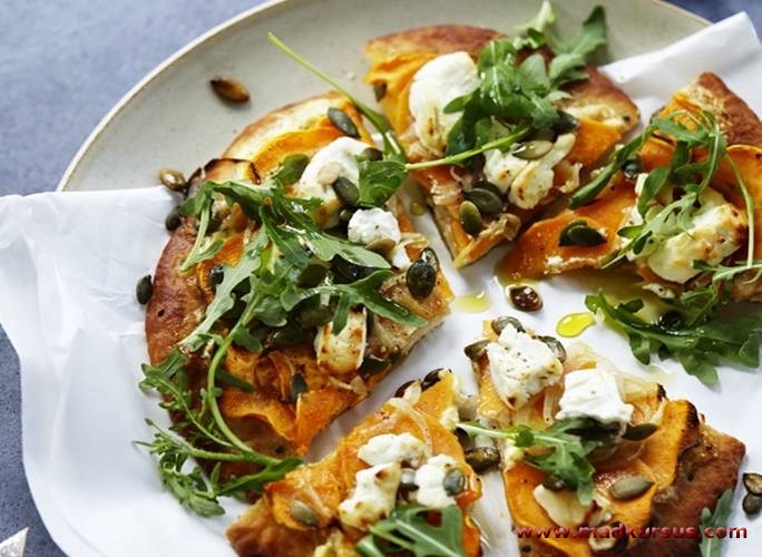 Vegetarpizza med rucola